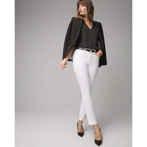 White House Black Market WHBM High‎ Rise Straight Leg Ankle Jeans Size 4